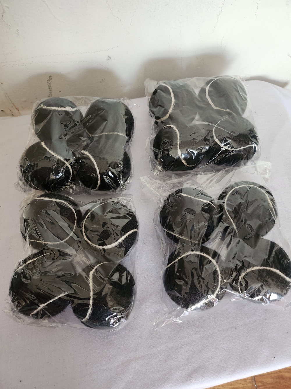 12 Tennis Ball Chair Leg Protectors  Bklack